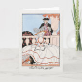 George Barbier, Art Deco Hartelijk dank Bedankkaart (Voorkant)