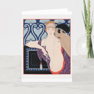 George Barbier, Art Deco Hartelijk dank Bedankkaart