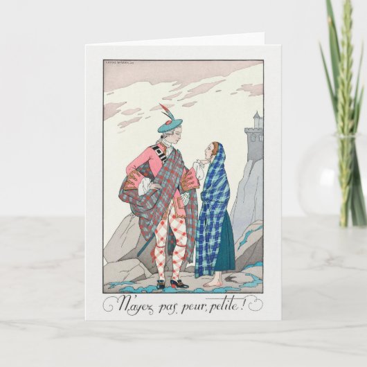 George Barbier, Art Deco Hartelijk dank Bedankkaart (Voorkant)