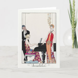 George Barbier, Art Deco Hartelijk dank Bedankkaart