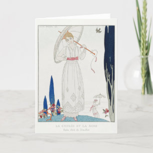 George Barbier, Art Deco Hartelijk dank Bedankkaart