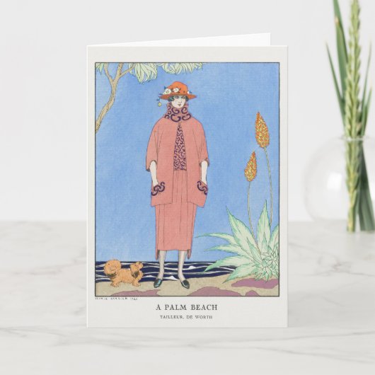 George Barbier, Art Deco Hartelijk dank Bedankkaart (Voorkant)