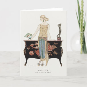 George Barbier, Art Deco Hartelijk dank Bedankkaart