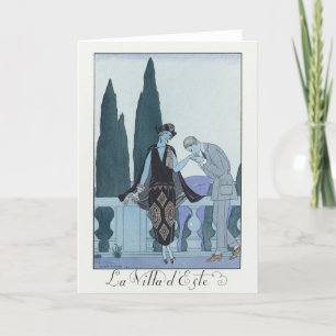 George Barbier, Art Deco Hartelijk dank Bedankkaart