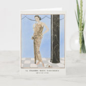 George Barbier, Art Deco Hartelijk dank Bedankkaart (Voorkant)