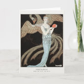 George Barbier, Art Deco Hartelijk dank Bedankkaart (Voorkant)