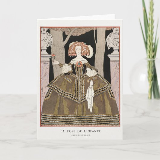 George Barbier, Art Deco Hartelijk dank Bedankkaart (Voorkant)