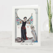 George Barbier, Art Deco Hartelijk dank Bedankkaart (Voorkant)