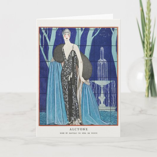 George Barbier, Art Deco Hartelijk dank Bedankkaart (Voorkant)