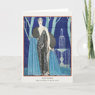 George Barbier, Art Deco Hartelijk dank Bedankkaart