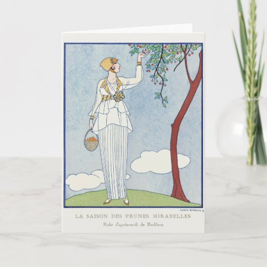 George Barbier, Art Deco Hartelijk dank Bedankkaart (Voorkant)