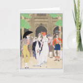 George Barbier, Art Deco Hartelijk dank Bedankkaart (Voorkant)