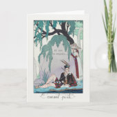 George Barbier, Art Deco Hartelijk dank Bedankkaart (Voorkant)