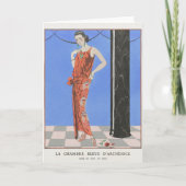 George Barbier, Art Deco Hartelijk dank Bedankkaart (Voorkant)