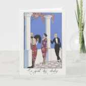 George Barbier, Art Deco Hartelijk dank Bedankkaart (Voorkant)