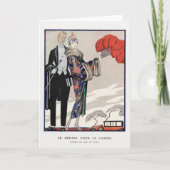 George Barbier, Art Deco Hartelijk dank Bedankkaart (Voorkant)