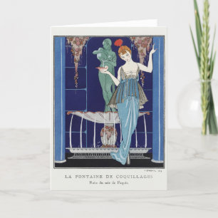 George Barbier, Art Deco Hartelijk dank Bedankkaart