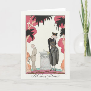 George Barbier, Art Deco Hartelijk dank Bedankkaart