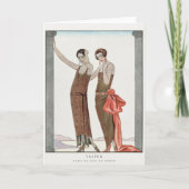 George Barbier, Art Deco Hartelijk dank Bedankkaart (Voorkant)