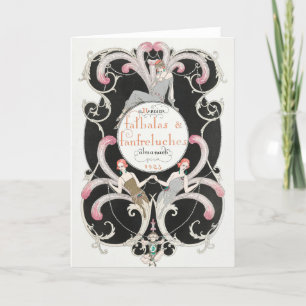 George Barbier, Art Deco Hartelijk dank Bedankkaart