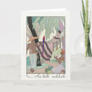 George Barbier, Art Deco Hartelijk dank Bedankkaart