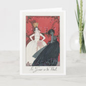 George Barbier, Art Deco Hartelijk dank Bedankkaart (Voorkant)