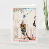 George Barbier, Art Deco Hartelijk dank Bedankkaart (Voorkant)