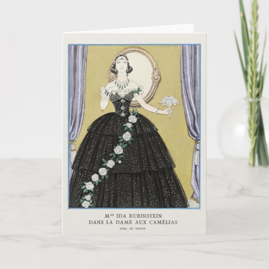 George Barbier, Art Deco Hartelijk dank Bedankkaart (Voorkant)