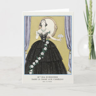 George Barbier, Art Deco Hartelijk dank Bedankkaart