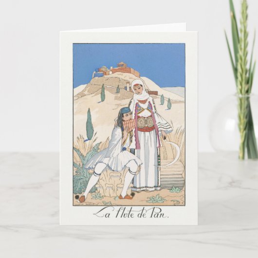 George Barbier, Art Deco Hartelijk dank Bedankkaart (Voorkant)