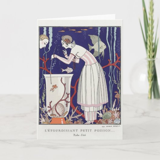 George Barbier, Art Deco Hartelijk dank Bedankkaart (Voorkant)