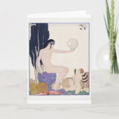 George Barbier, Art Deco Hartelijk dank Bedankkaart (Voorkant)