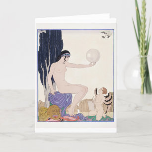 George Barbier, Art Deco Hartelijk dank Bedankkaart