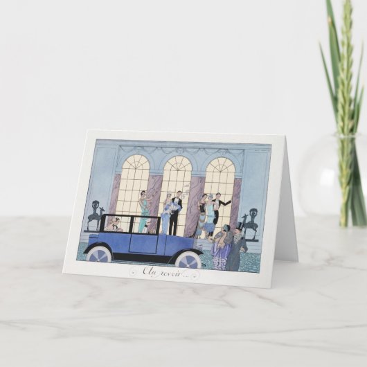 George Barbier, Art Deco Hartelijk dank Bedankkaart (Voorkant)