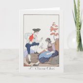 George Barbier, Art Deco Hartelijk dank Bedankkaart (Voorkant)