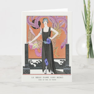 George Barbier, Art Deco Hartelijk dank Bedankkaart