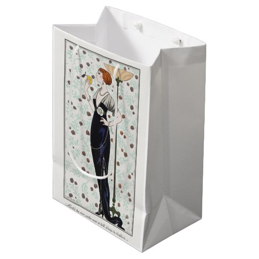 George Barbier, Art Deco Medium Gift Bag Medium Cadeauzakje (Voorkant Gekanteld)