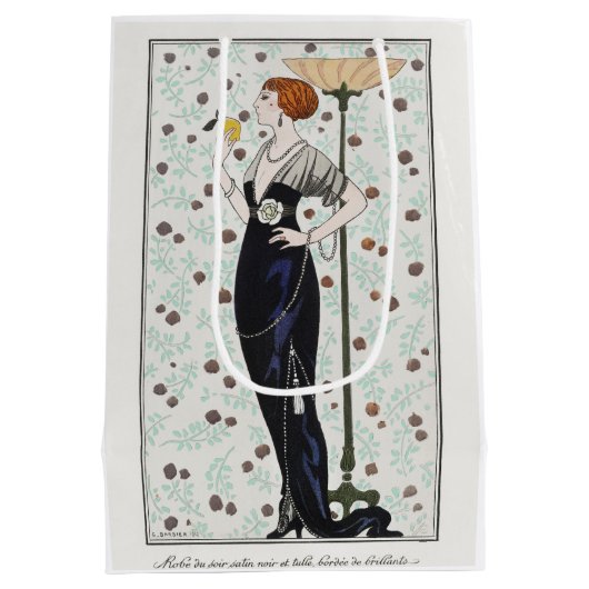 George Barbier, Art Deco Medium Gift Bag Medium Cadeauzakje (Achterkant)