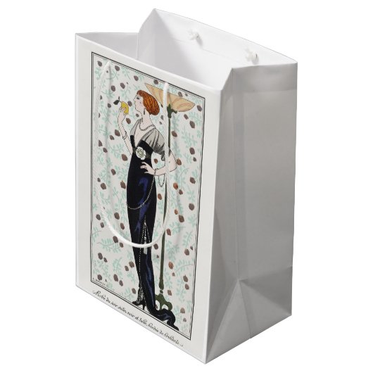George Barbier, Art Deco Medium Gift Bag Medium Cadeauzakje (Achterkant Gekanteld)
