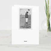 George Barbier Art Deco mode Bedankkaart (Achterkant)