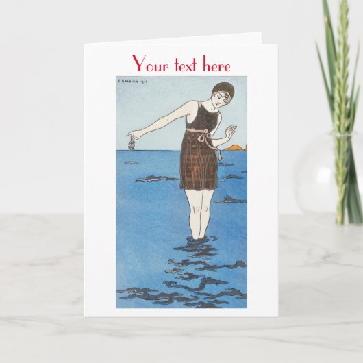 George Barbier Art Deco mode Bedankkaart (Voorkant)