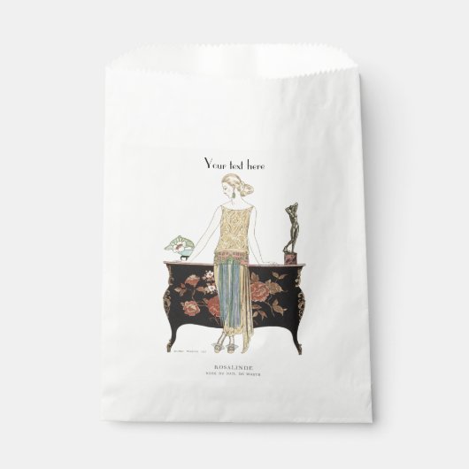 George Barbier Art Deco mode Bedankzakje (Voorkant)