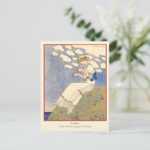 George Barbier  Art Deco Mode Briefkaart (Staand voorkant)