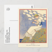 George Barbier  Art Deco Mode Briefkaart (Voorkant / Achterkant)