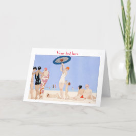 George Barbier Art Deco mode Hartelijk dank Bedankkaart