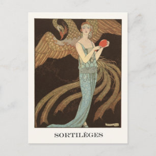 George Barbier Art Deco Mode Illustratie Briefkaart