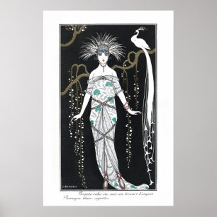 George Barbier art deco nouveau Paris kostuums Poster