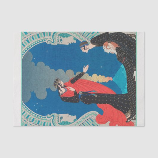 George Barbier, Art Deco Tissue Paper Tissuepapier (Voorkant)