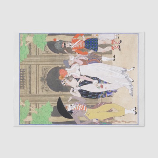 George Barbier, Art Deco Tissue Paper Tissuepapier (Voorkant)