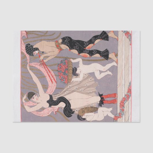 George Barbier, Art Deco Tissue Paper Tissuepapier (Voorkant)